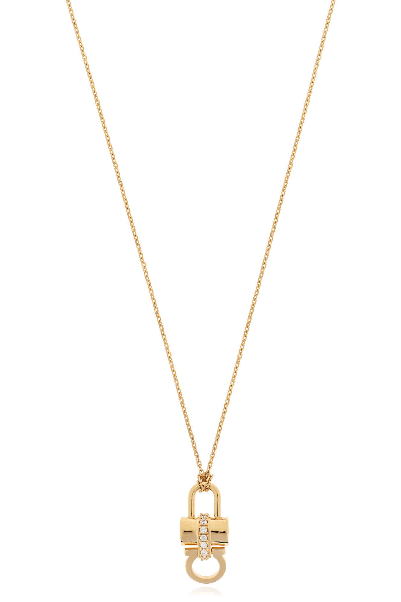 ネックレス・ペンダント SALVATORE FERRAGAMO GOLDEN L NECKLACE フェラガモ ネックレス/ペンダント アクセサリー レディース
